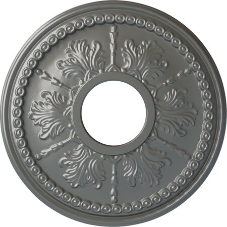 Ekena Millwork Tirana Ceiling Medallion (Fits Canopies up to 4 3/4"), 13 7/8"OD x 3 3/4"ID x 1 1/4"P, Silver CM13TISLS